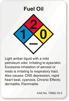 Fuel Oil NFPA Chemical Label