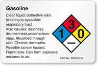 Ethanol NFPA Chemical Hazard Label