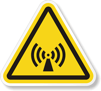 Non Ionizing Radiation Electromagnetic Hazard Label