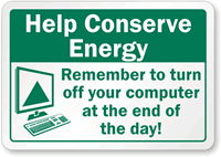 Help Conserve Energy Label