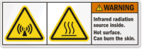 Infrared Radiation Source Inside Hot Surface Label