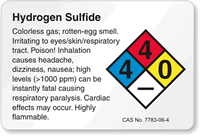 Hydrogen Sulfide NFPA Chemical Hazard Label
