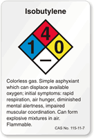 Isobutylene NFPA Chemical Label
