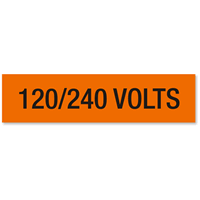 120/240 Volts Marker Label Large (2 1/4in. x 9in.)