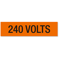 240 Volts Marker Label Large (2 1/4in. x 9in.)