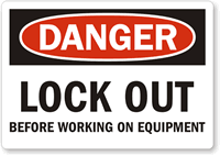 Handy lockout Label give warning just when needed.