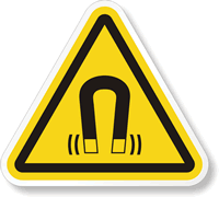 ISO W006 Strong Magnetic Field Warning Label