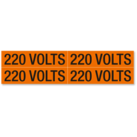 220 Volts Marker Labels Medium (1 1/8in. x 4 1/2in.)