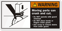 Moving Parts Can Crush Keep Hands Fingers Away