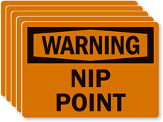 Nip Point Laminated Vinyl Labels (Set Of 5)