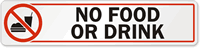 No Food Or Drink (with Graphic) Label