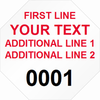 Stop Shaped Custom Template  Numbering