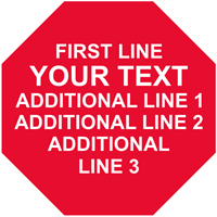 Stop Shaped Custom Template  Text