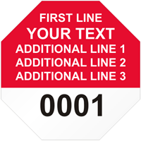 Stop Shaped Custom Template  Numbering