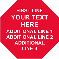 Stop Shaped Custom Template   Text