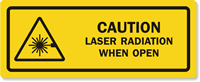 LASER RADIATION WHEN OPEN