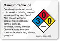 Oxygen Gas NFPA Chemical Hazard Label