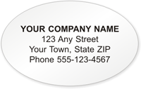 Oval Address Label