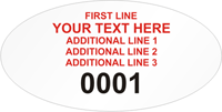 Oval Custom Template  Numbering