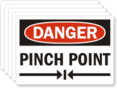 Danger Pinch Point Label