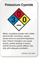 Potassium Cyanide NFPA Chemical Label