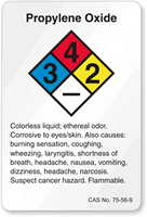Propylene Oxide NFPA Chemical Label