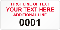 Rectangular Custom Template  Numbering