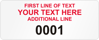 Rectangular Custom Template  Numbering