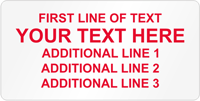 Rectangular Custom Template  Text