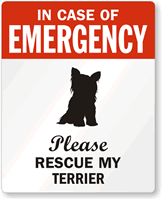 In Case Of Emergency Please My Terrier Label