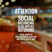 Social Distancing Applies Outdoors Decal