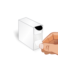 Black Color Coded Label