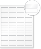 Blank Laser Printable 60 Vinyl Labels/Sheet, 0.66in.x1.75in.