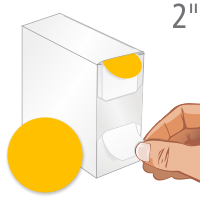 Fluorescent Orange Color Coded Label