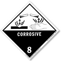 Corrosive Vinyl DOT HazMat Label