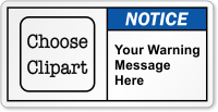 Customizable ANSI Notice Label, Choose Clipart