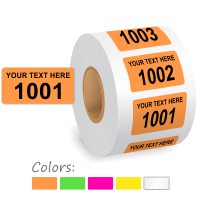 Personalized Color Coded Consecutive Number Labels Roll