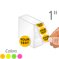 Custom Text Fluorescent Circular Label Template