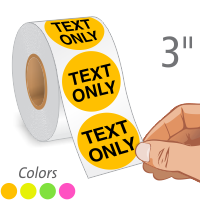 Fluorescent Circular Label Template, Write Your Personalized Text