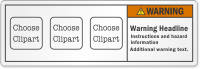 Custom ANSI Warning Label, Add 3 Cliparts