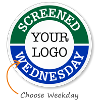 Circle Screened Visitor Sticker