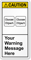 Customizable Text ANSI Caution Label