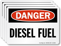 Diesel Fuel OSHA Danger Label