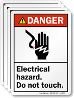 Electrical Hazard Do Not Touch ANSI Danger Label