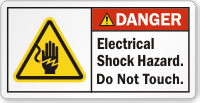 Electrical Shock Hazard Do Not Touch Danger Label