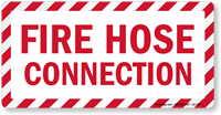 Fire Hose Connection Label