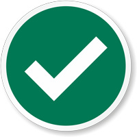 Green Tick Marking Label