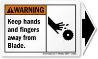 Keep Hands Away From Blade, Detachable Arrow Label