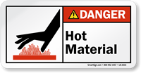 Hot Material ANSI Danger Label