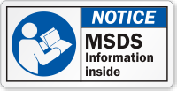 MSDS Information Inside ANSI Notice Label